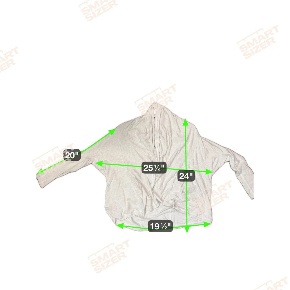 Lululemon To‎ & Flow Wrap Heathered Mod White 2 Draped Open Oversized Stretch